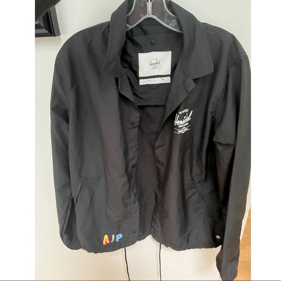 Herschel black button nylon jacket - Picture 2 of 4